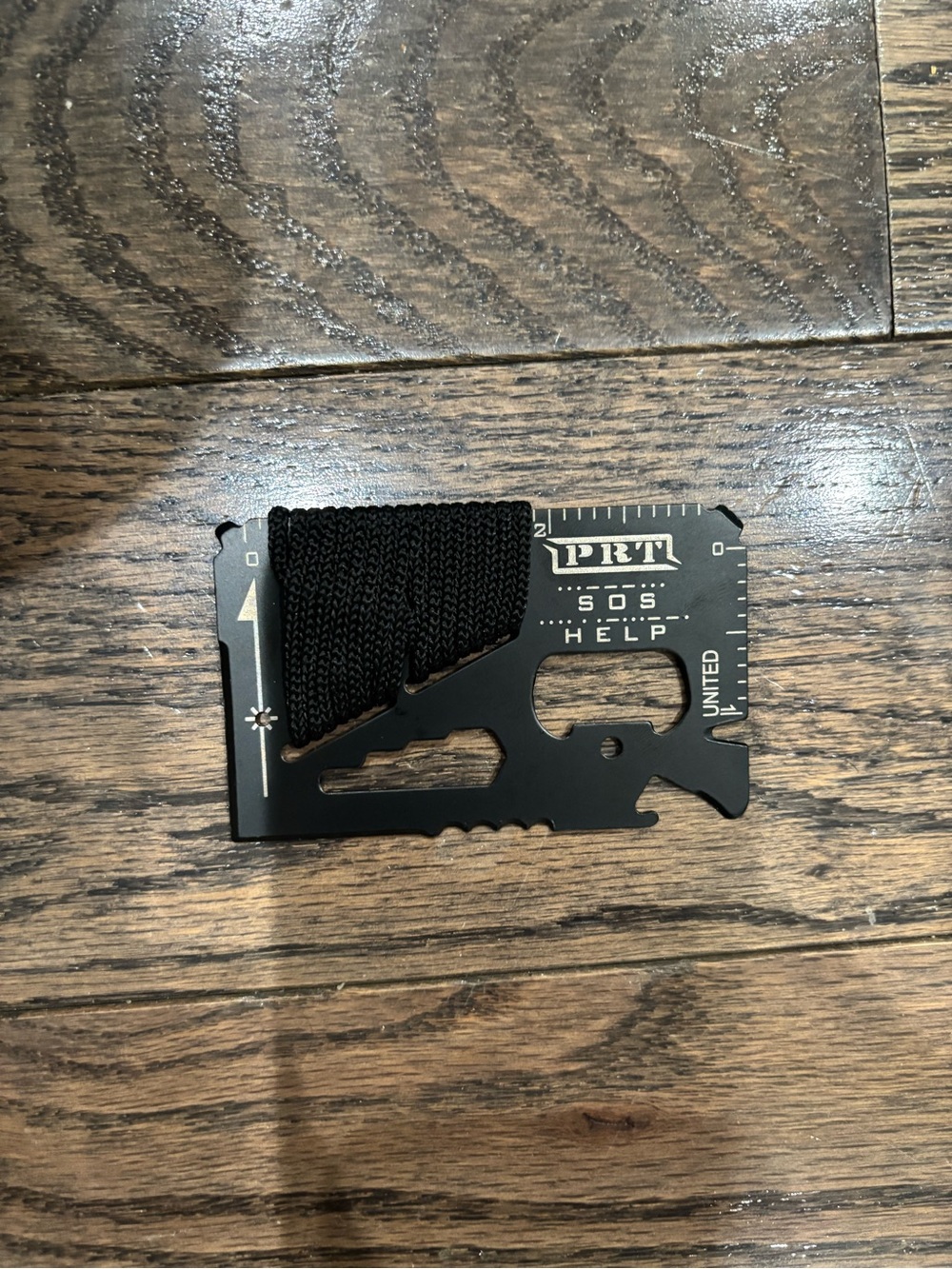Black Tactical Multi-Tool Card with Paracord - Men Accessories